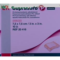 Suprasorb P Schaumverband 7.5x7.5cm Adhesiv 10 Stück