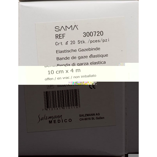 Sama Elastische Gazebinde 4mx10cm Weiss Offen 20 Stück buy online