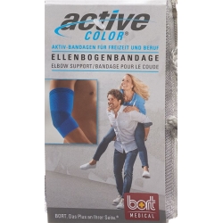 Bort Aktive Color Ellenbogenbandage Grösse M -28cm Blau