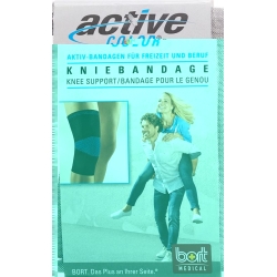 Bort Aktive Color Kniebandage Grösse L +37cm Schwarz