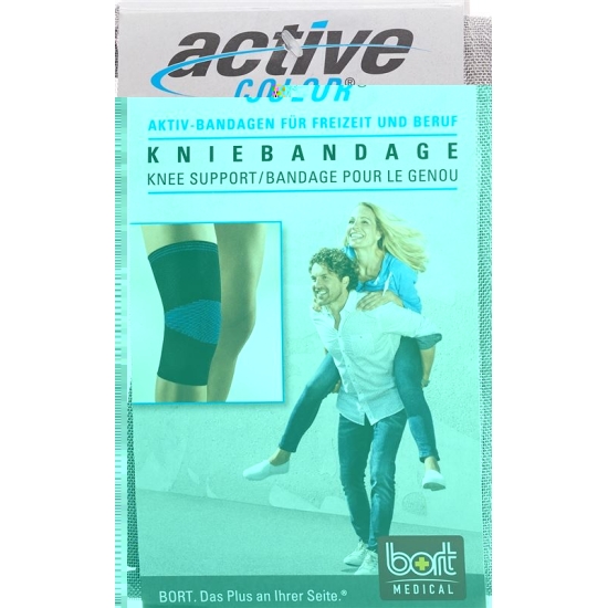 Bort Aktive Color Kniebandage Grösse L +37cm Schwarz buy online