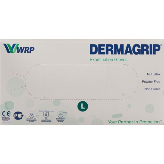 Dermagrip Untersuchungs-Handschuhe Latex L Unsteril 100 Stück buy online
