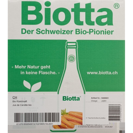 Biotta Bio Rüebli Flasche 5dl buy online