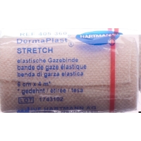 Dermaplast Stretch Gazebinde Hautfarbig 6cmx4m