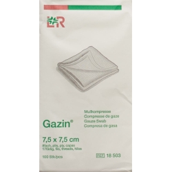 Gazin Faltkompressen 7.5x7.5cm 8-fach Unsteril 100 Stück