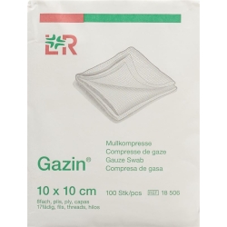 Flawa Gazin Faltkompressen 10x10cm 8-fach Unsteril 100 Stück