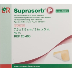 Suprasorb P Schaumverband 7.5x7.5cm nicht klebend 10 Stück
