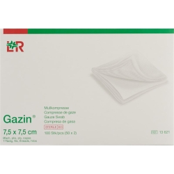 Gazin Faltkompressen 7.5x7.5cm 8-fach Steril 50x 2 Stück
