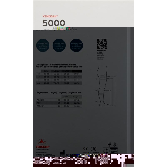 Venosan 5002 A-t Kkl2 L Lang Gesch Black 1 pair buy online