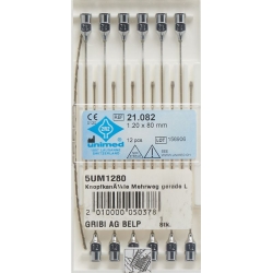 Unimed Knopfkanüle 1.2x80mm Luer Lock 12 Stück