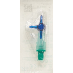 Discofix C 3-way tap 2 closure blue