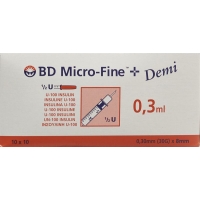 BD Microfine+ Demi U100 Insulin Spritzen 0.30mm x 8mm 100x 0.3ml