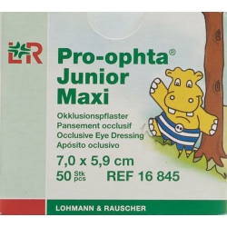 Pro-Ophta Junior Okklusionspflaster Maxi 7.0x5.9cm 50 Stück