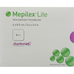 Mepilex Lite Absorptionsverb 6x8.5cm Silik 5 Stück