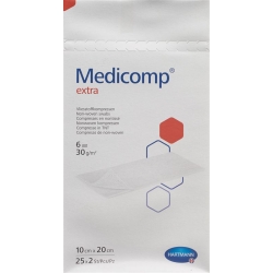 Medicomp Extra Vlieskompressen 10x20cm Steril 25 Beutel 2 Stück