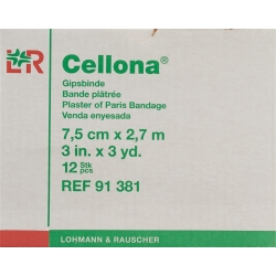 Cellona Gipsbinden 2.75mx7.5cm Feincremig 12 Stück