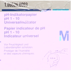 Merck Universal Indikator Papier Rolle pH 1-10 3 Stück