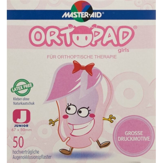 Ortopad Occlusionspflaster Juni Girls -2j 50 Stück buy online