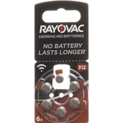 Rayovac Batterie Hörgerät 1.4V V312 6 Stück