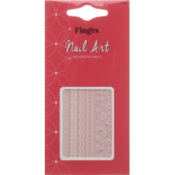 Fingrs 3D nail design rhinestones 24 stickers