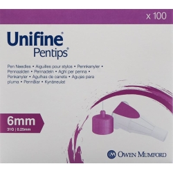 UNIFINE Pentips needles 31G 0.25x6mm 100 pcs