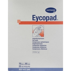 Eycopad Augenkompressen 70x85mm Steril 25 Stück