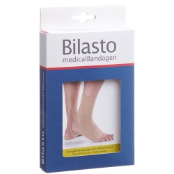Bilasto Fussgelenkbandage Ferse Offen Grösse S Beige