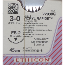 Vicryl Rapid 45cm Ungefaerbt 3-0 Fs-2 12 Stück