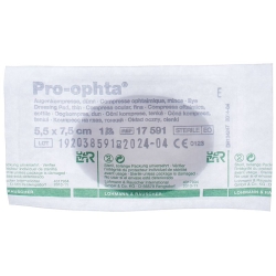 Pro-Ophta Augenkompresse 5.5x7.5cm Dünn Steril 50 Stück