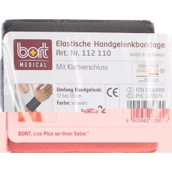 Bort Handgelenkbandage Velcro 8cm -19cm Grösse 2 Schwarz