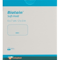 Biatain Soft Hold Schaumverband 5x7cm 5 Stück