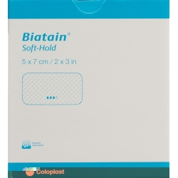 Biatain Soft Hold Schaumverband 5x7cm 5 Stück