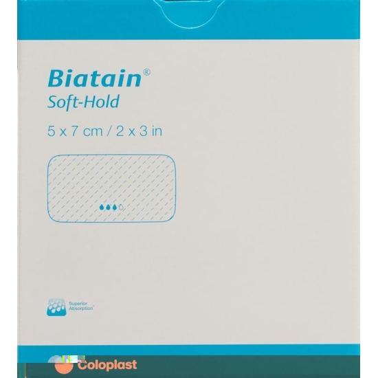 Biatain Soft Hold Schaumverband 5x7cm 5 Stück buy online