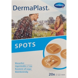 Dermaplast Spots Rund Hautfarbig 20 Stück