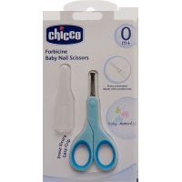 Chicco baby scissors with protective cap light blue
