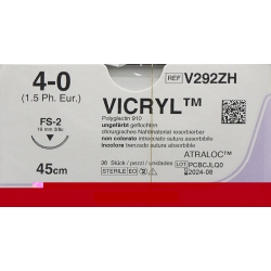 Vicryl 45cm Ungefaerbt 4-0 Fs-2 36 Stück