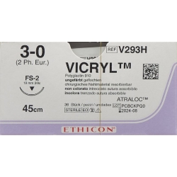 Vicryl 45cm Ungefaerbt 3-0 Fs-2 36 Stück