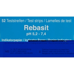 Rebasit Indikatorpapier Streifen Ph5.2-7.4 52 Stück