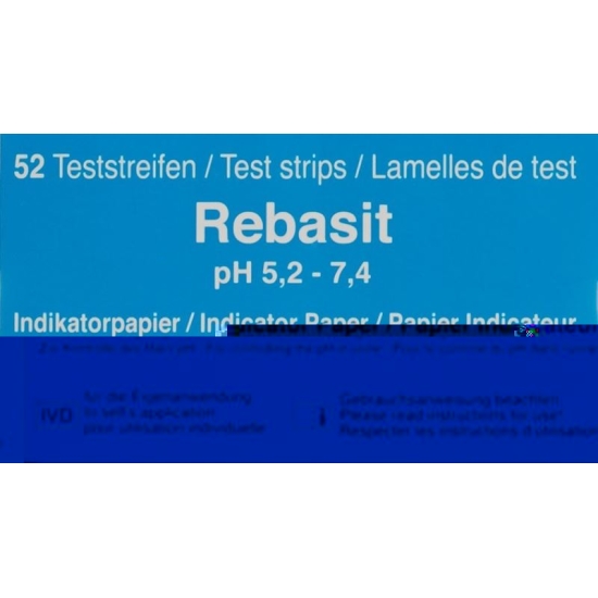 Rebasit Indikatorpapier Streifen Ph5.2-7.4 52 Stück buy online
