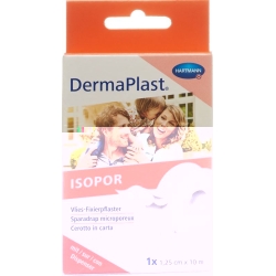 Dermaplast Isopor Fixierpflaster 10mx1.25cm Vlies Weiss Dispenser