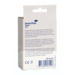 Dermaplast Isopor Fixierpflaster 10mx2.5cm Weiss mit Dispenser