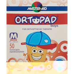 Ortopad Occlusionspflast Medium Boys 2-4j 50 Stück