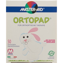 Ortopad Occlusionspflast Medium Weiss 2-4j 50 Stück