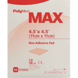 Polymem Max Superabsorber 11x11cm Non Adh St 10 X