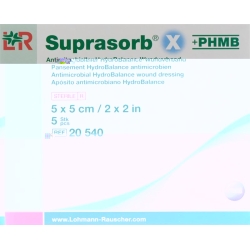 Suprasorb X + Phmb Wundverband Hydrobalance 5x5cm Steril 5 Stück
