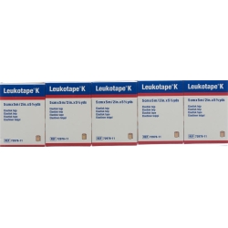 Leukotape K elastischer Tapeverband 5m x 5cm Hautfarbig