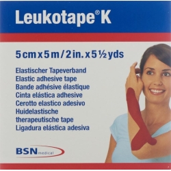 Leukotape K elastischer Tapeverband 5m x 5cm Rot