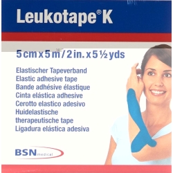 Leukotape K elastischer Tapeverband 5m x 5cm Blau
