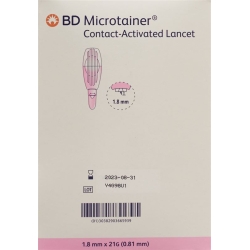 BD Microtainer Lanzetten 1.8mm x 21g Pink 200 Stück