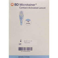 BD Microtainer Lanzetten 2mm x 1.5mm Blau 200 Stück